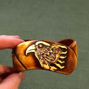 Vintage Carved Eagle Bracelet